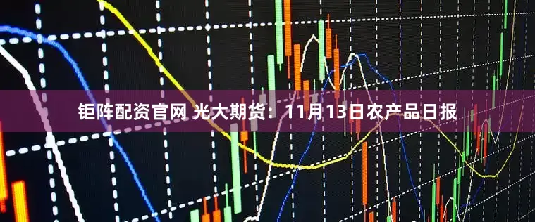 钜阵配资官网 光大期货：11月13日农产品日报